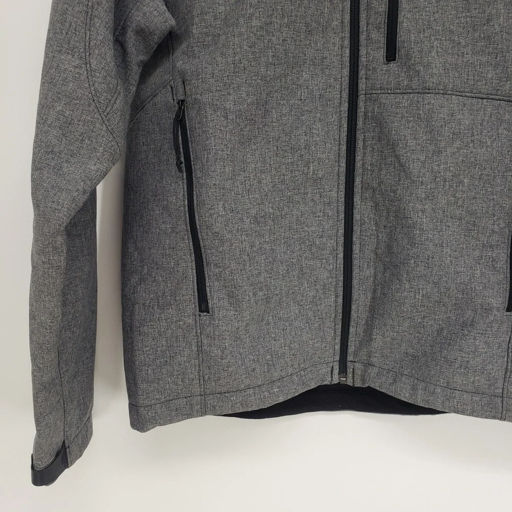 The North Face Apex Bionic Softshell Jacket Men Small Gray Full Zip Fleece Lined